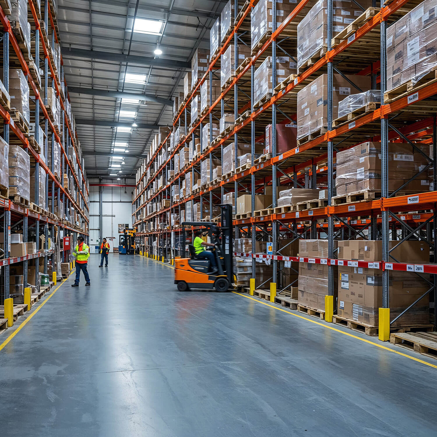 Arbeit in einem großen Lager zeigt übersichtliche Warenwirtschaft mit SAP Business One