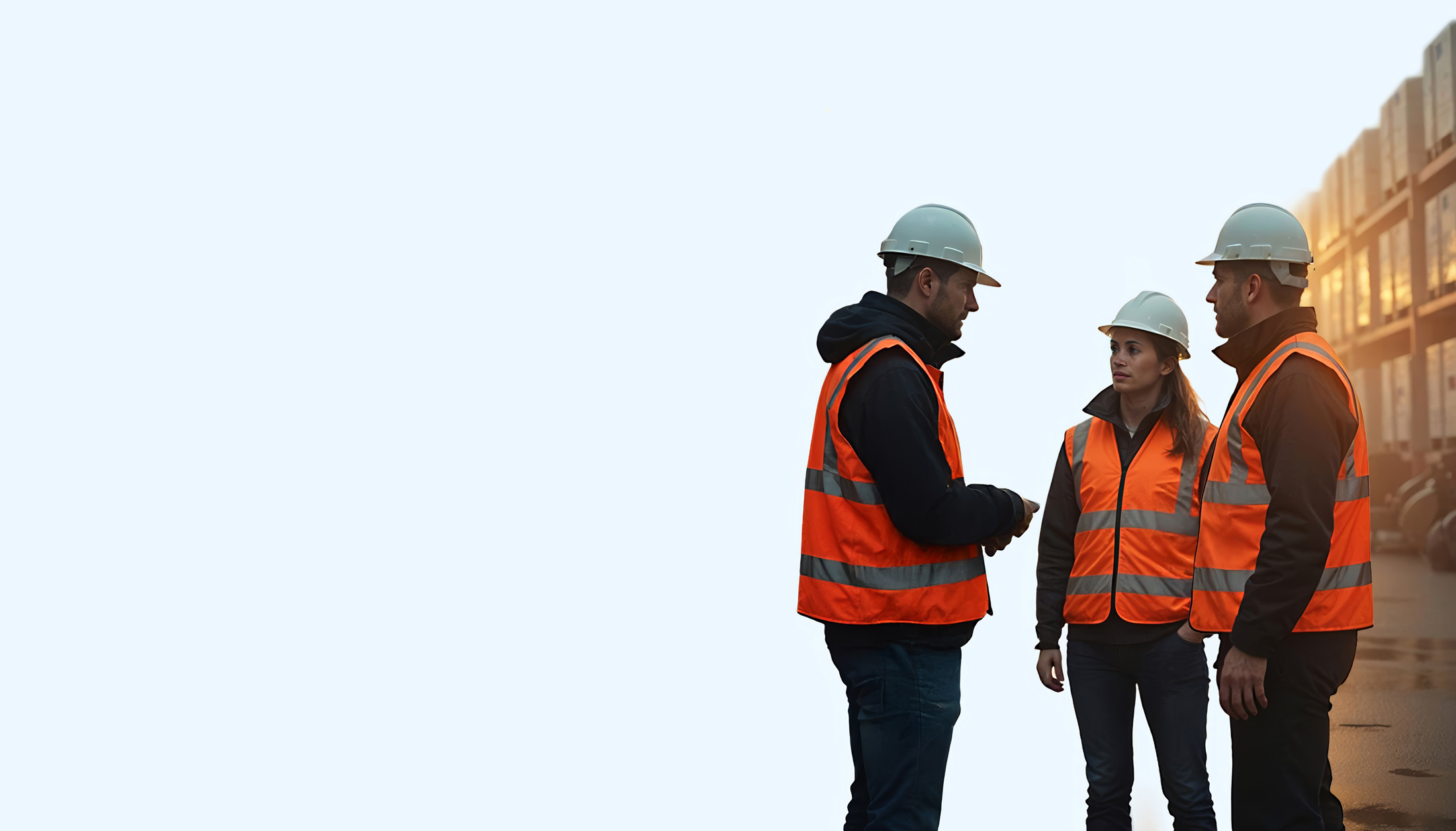 Drei Mitarbeitende reden über SAP Business One in einem mittelständischen Unternehmen in der Logistik